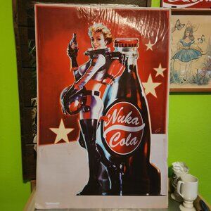 Damaged! 2016 Nuka Cola Girl Fallout Thirst Zapper Art Poster 24" x 36"